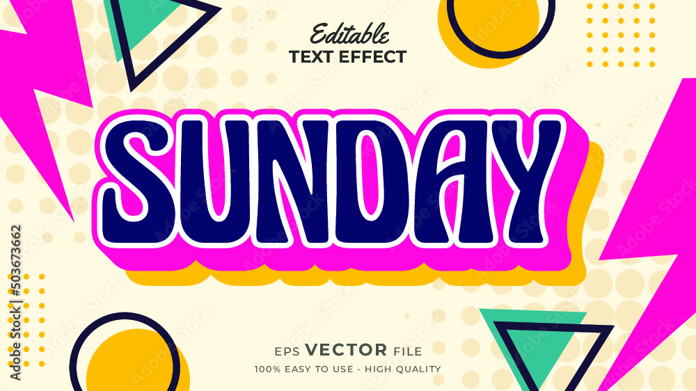 Poster editable text style effect - retro old school cartoon text in groovy style theme