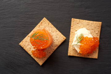 Smoked trout crackers