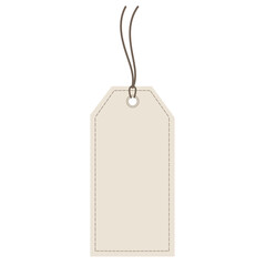 tag Horizontal Angled Hangtag Seam Beige With String And Shadow price tag  Paper Label Isolated On White Background. Ready for your message. image jpg 
 