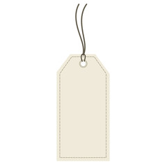 tag Horizontal Angled Hangtag Seam Beige With String And Shadow
 price tag  Paper Label Isolated On White Background. Ready for your message.
 