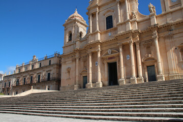 Fototapeta na wymiar baroque cathedral in noto in sicily (italy)