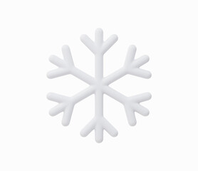 3d Realistic Snowflake Icon vector illustration. © murniati