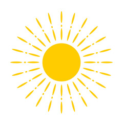 illustration of the sun with long rays