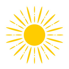 illustration of the sun with long rays