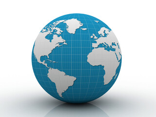 3d rendering abstract world concept
