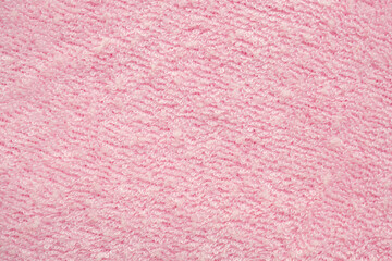 Pink fluffy towel fabric soft texture background