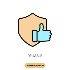 Fototapeta premium reliable icons symbol vector elements for infographic web