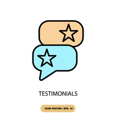 testimonials icons  symbol vector elements for infographic web