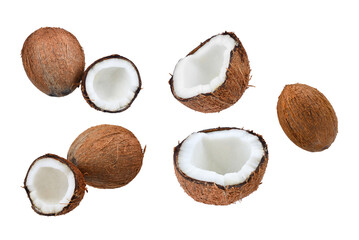 Fototapeta na wymiar Coconut isolated on white background.