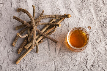 Hot medicinal valerian drink - Valeriana officinalis
