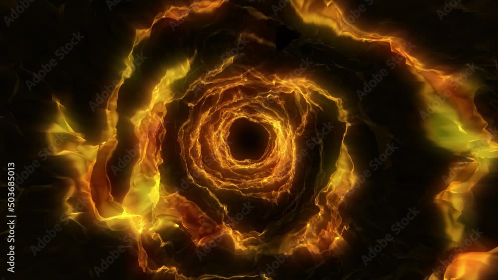Wall mural abstract fantasy background energy wave tunnel shiny form loop