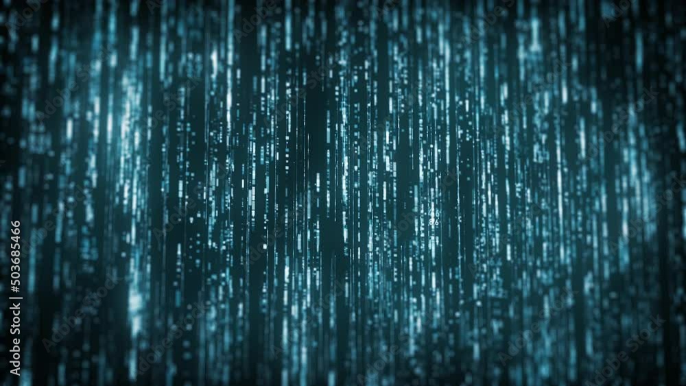 Poster big data digital business hitech background/ 4k animation of an abstract wallpaper big data business