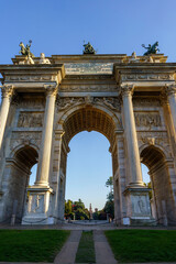 Fototapeta na wymiar Milan, Italy: Arco della Pace