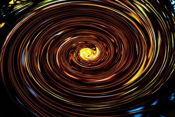 Abstract composition with stars and a galaxy. Yin and Yang as the beginning of all life in the universe