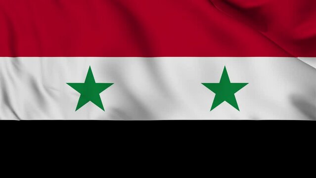 Syria flag waving looping footage Full 4K (3840 x 2160) Realistic Syria Flag Looping background. Looping Closeup Full 4K (3840 x 2160) footage. Syria country flags. July 20	
