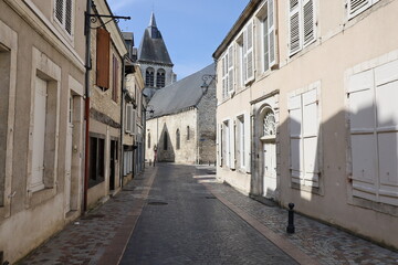 Fototapeta na wymiar Rue typique, ville de Châteauroux, département de l'Indre, France
