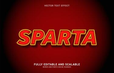 editable text effect, Sparta style