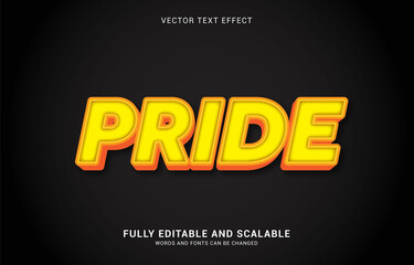 editable text effect, Pride style