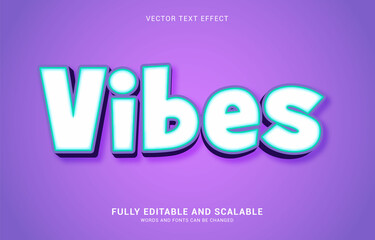 editable text effect, Vibes style