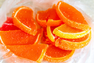 marmalade in the form of lemon and orange slices