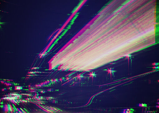 Abstract Distorted Glitch Overlay