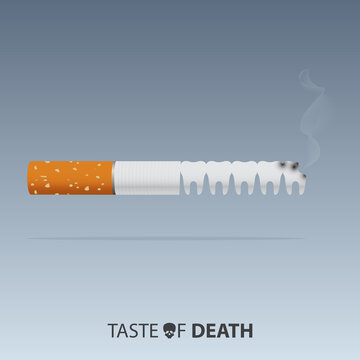 May 31st World No Tobacco Day banner design. Smoking damages teeth and oral health concept. Stop smoking poster for disease warning. No smoking sign. 
