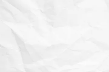 Tapeten Grunge wrinkled white color blank paper textured background © bankrx