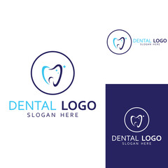 Dental logo, logo for dental health, and logo for dental care. Using a template illustration vector design concept