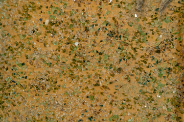 Texture, walls decorated with shells