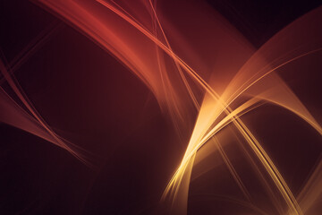 Trendy abstract gold gradient wave background. Stylish light effect wallpaper. Technology and futuristic 3d illustration