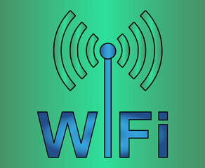 Wireless Network Symbol, Wifi sign for wireless connection, data transfer and communication