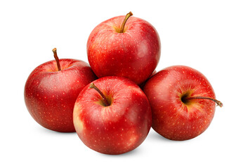 heap of red apples on a white isolated background