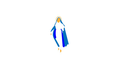 Mother Mary vector designs for banner, cards, greetings, t-shirts..