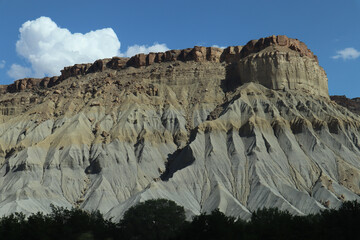 Mancos Shale badlands in Capitol Reef National Park, Utah, USA