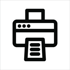 Printer line icon vector design on white background, editable, eps 10.