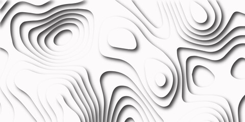 White abstract background in 3d paper style. Multi layered paper art waves background. Metal plates concept. 3D origami style design.