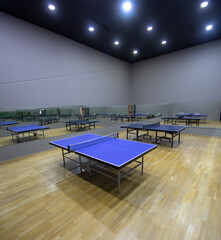 ping pong tables in the gym