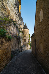 The streets of Fort de La Roque-Gageac in La Roque-Gageac near Verzac in a southwest France during the spring time. High quality photo