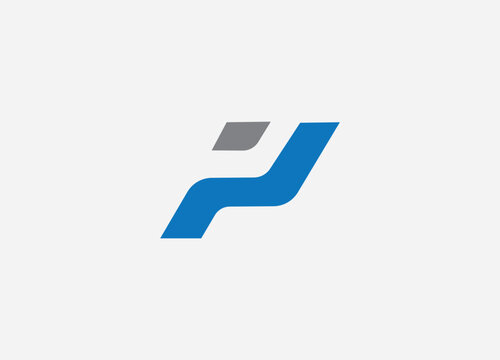 PI creative letter logo vector