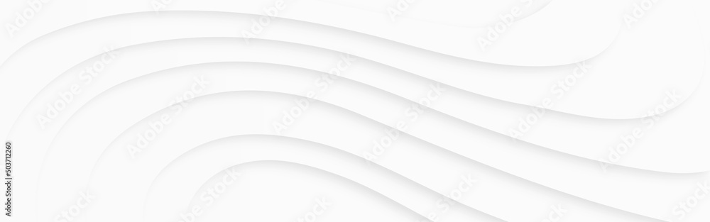 Wall mural modern white wavy vector background. white paper cut background with 3d style and gradient white col