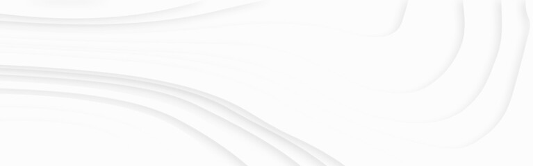 Modern White wavy vector background. White paper cut background with 3D style and gradient white color. Abstract white papercut with wavy layers, opographic canyon map light relief texture.	