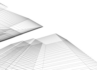 Fototapeta premium sketch of a building