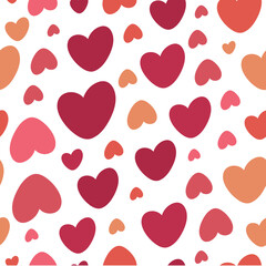 Fototapeta na wymiar Repeatable seamless pattern with heart shaped green elements. For happy mothers day, saint valentines day and family celebration
