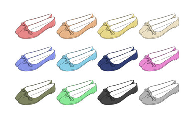 パンプスのイラストセット