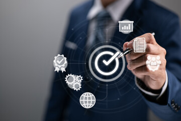 Quality management includes Quality Assurance (QA), Quality Control (QC), and Improvement. The notion of standardization and certification. Manager approved the concept.