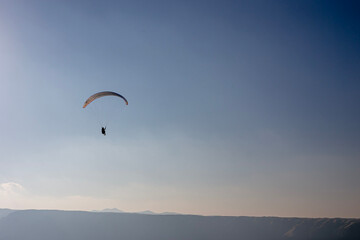 paragliding in the sky