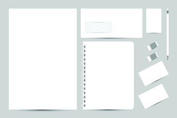 Set of Corporate identity branding template. With a simple design. Vector illustration