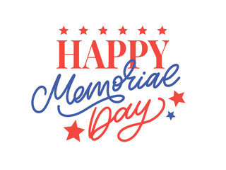 Happy Memorial Day - Stars and Stripes Letter