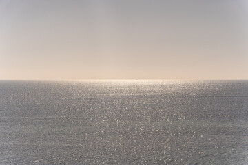 Beautiful ripples of the sea at sunset