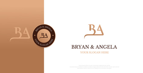 Initial BA Logo Design Vector